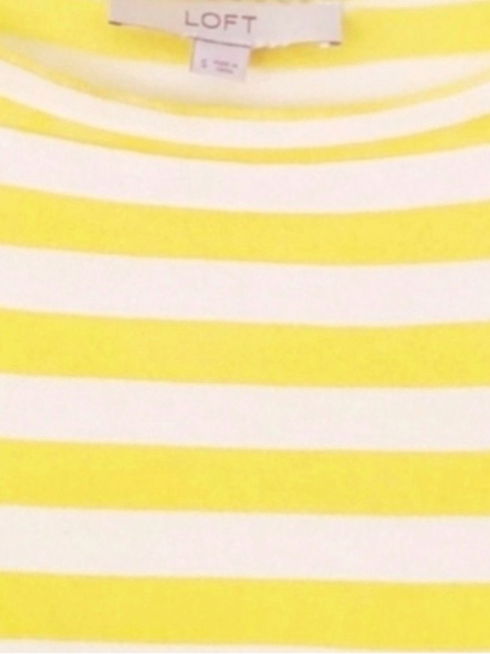 LOFT Long Sleeve Striped Top Yellow S - Picture 2 of 3
